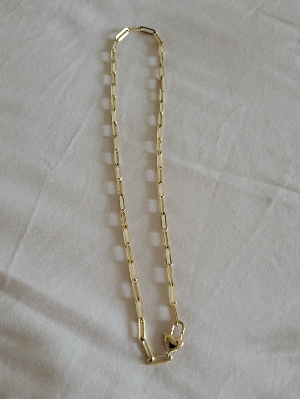 Gorjana Gold Heart Padlock Link Chain Necklace